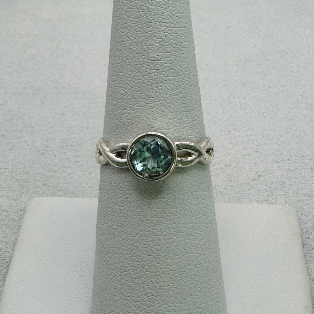 Swiss BlueTopaz And Sterling Silver Ring